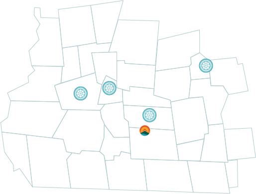 Area map with winter sports highlighted