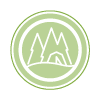 Icon of campsite for parks