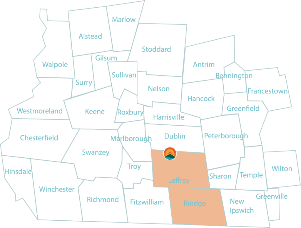 Map with SAU 47 towns highlighted