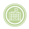 Icon of a school building in green for SAU 93